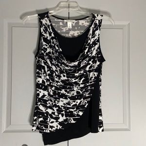 White and black patterned tank top